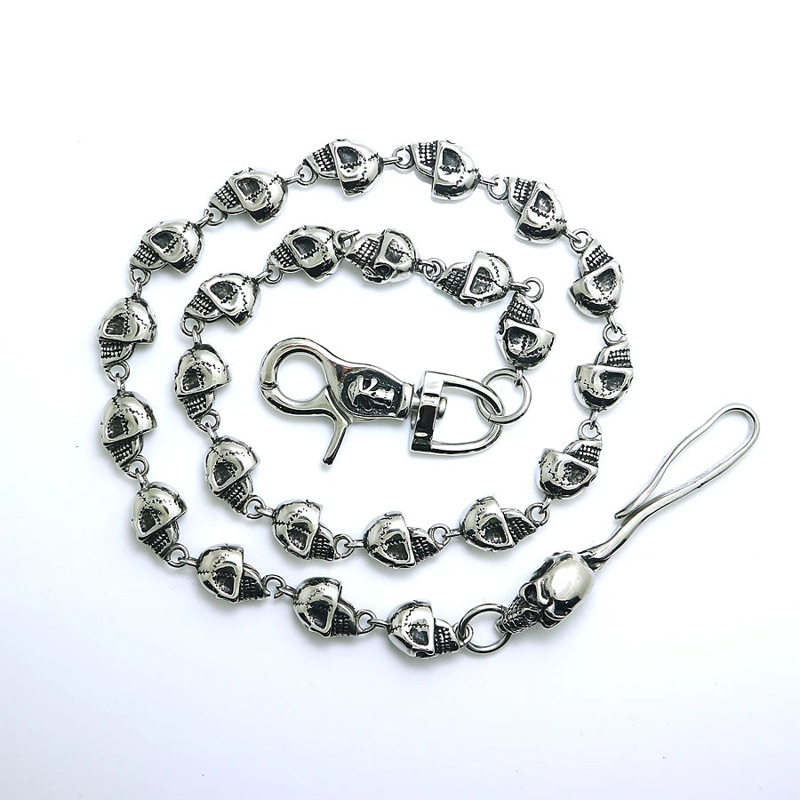 Skull Chain Belt - Stainless Steel Skeleton
