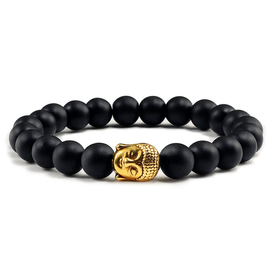 Buddha Lava Stone Bracelet - Healing Prayer Beads
