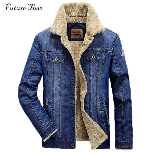 Denim Winter Jacket - Thick Warm Cowboy M-6XL