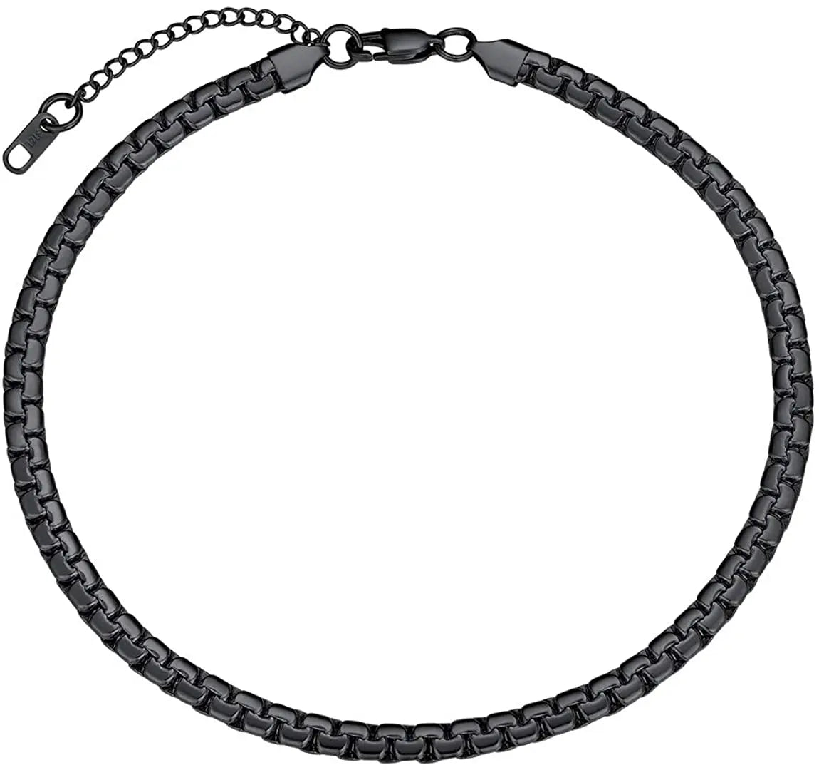 Premium Stainless Steel Flat Box Chain Necklace