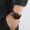 Vintage Leather Cuff Bracelet - Wide Wrap Bangle