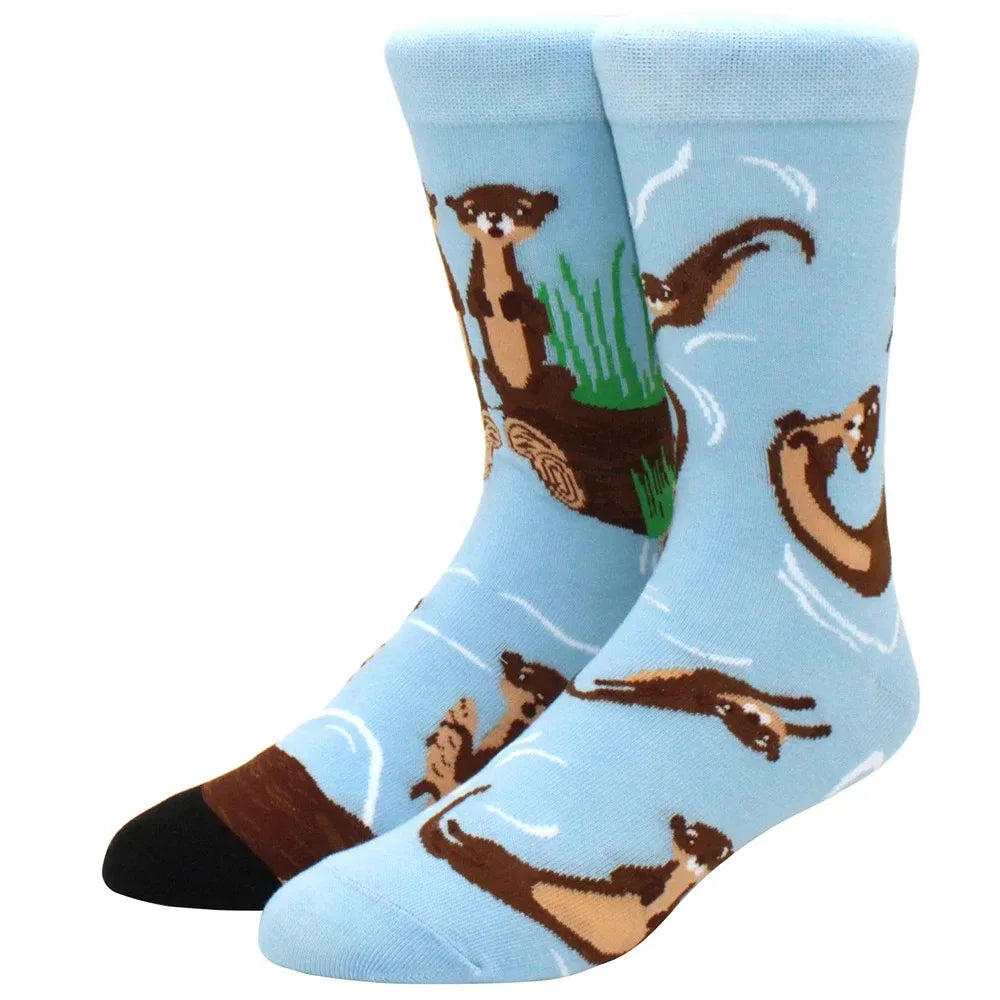 Mismatched Novelty Socks - Animal Fruit Design