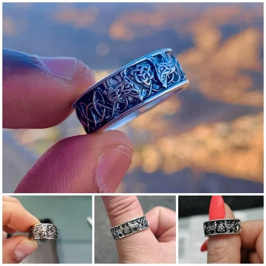 Viking Wolf Ring - Nordic Mythology Totem