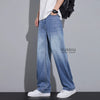 Gradient Grey Jeans - Lyocell Wide Leg Summer Pants