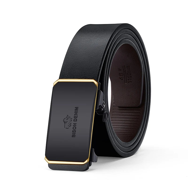 Men's Genuine Leather Belt - Automatic Buckle Dress & Casual Belt