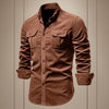 Corduroy Business Shirt - 100% Cotton Slim Fit