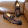 Genuine Leather Men's Loafers - Italian Style Slip-On Casual Dress Shoes