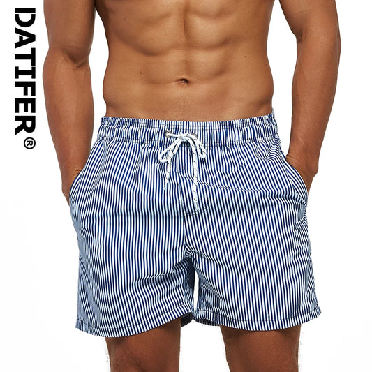 DATIFER Beach Print Shorts - Fitness Workout Trunks