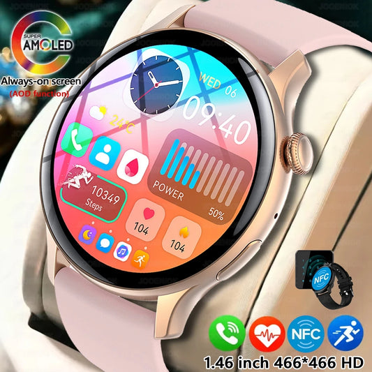 2025 NFC Smartwatch - AMOLED Always-On Display
