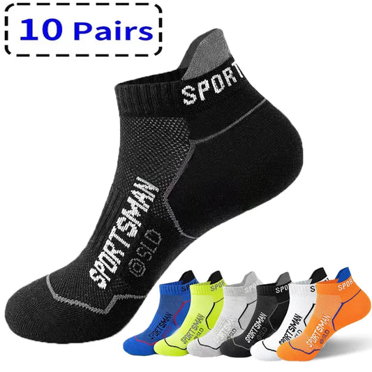 Breathable Ankle Socks - 10-Pack Athletic Mesh