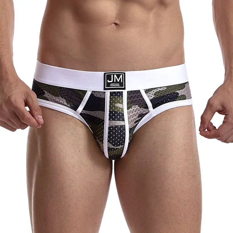 Low-Rise Mesh Camo Briefs - Performance Underwear