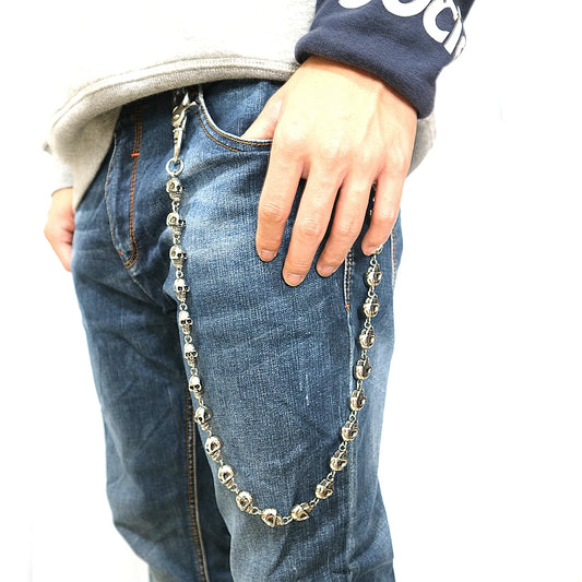 Skull Chain Belt - Stainless Steel Skeleton