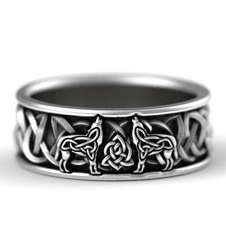 Viking Wolf Ring - Nordic Mythology Totem