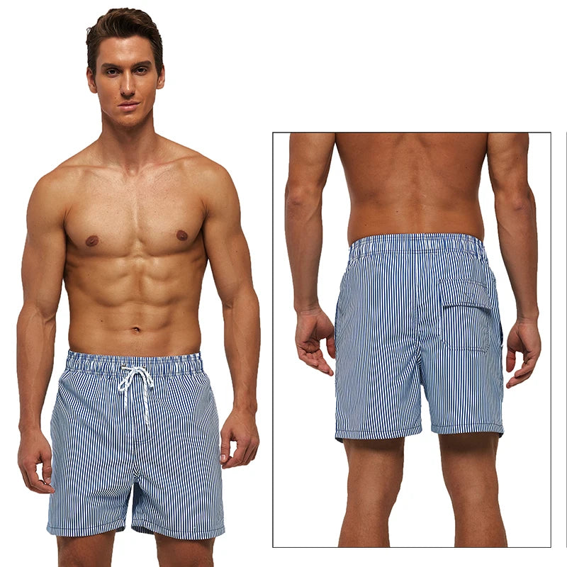 DATIFER Beach Print Shorts - Fitness Workout Trunks