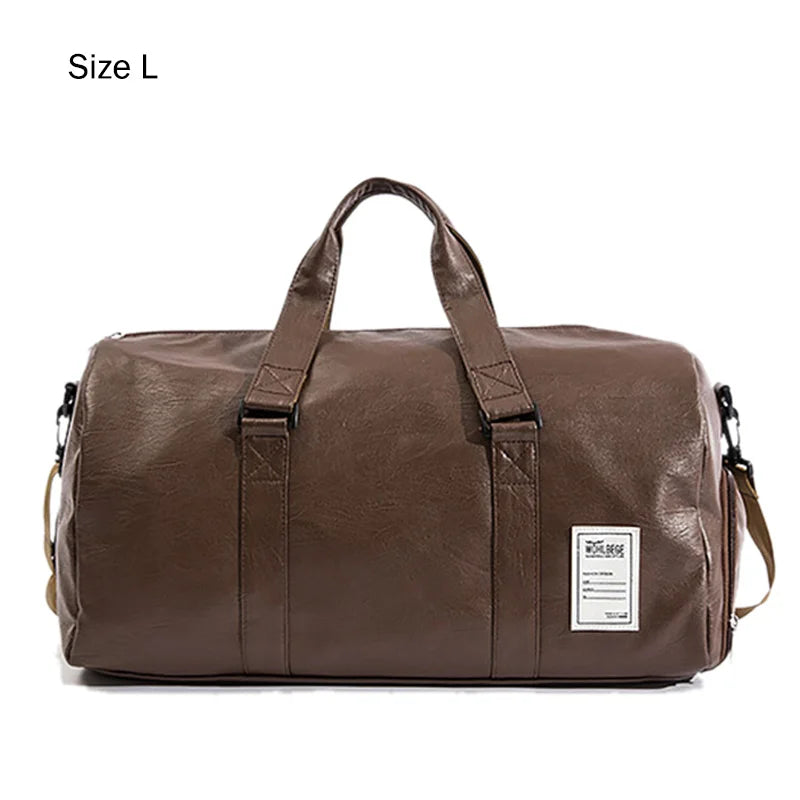 Leather Gym Bag - Premium Sports Duffle for Men & Women