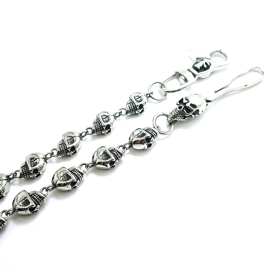 Skull Chain Belt - Stainless Steel Skeleton