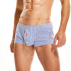 SEOBEAN Elastic-Free Lounge Boxers - Striped Cotton