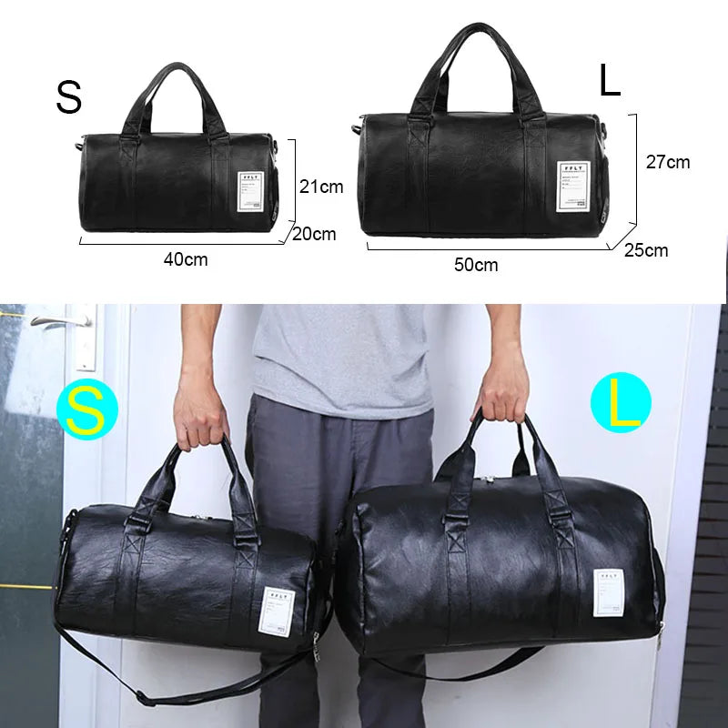 Leather Gym Bag - Premium Sports Duffle for Men & Women