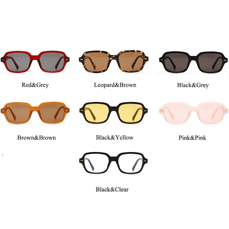 Retro Square Sunglasses - UV400 Small Frame