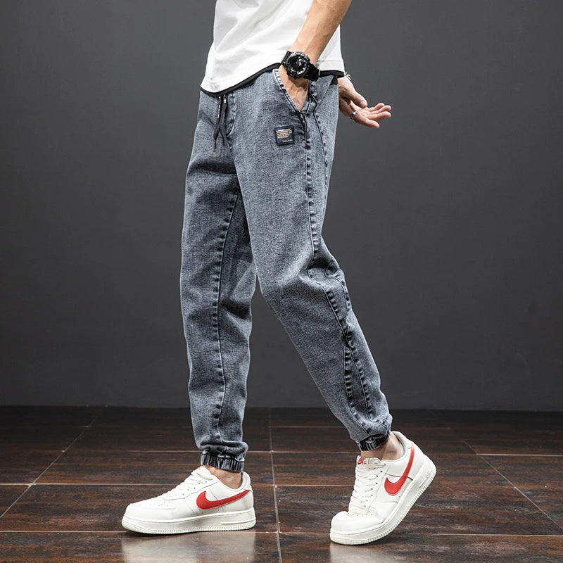Cargo Denim Joggers - Baggy Harem Streetwear