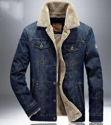 Denim Winter Jacket - Thick Warm Cowboy M-6XL