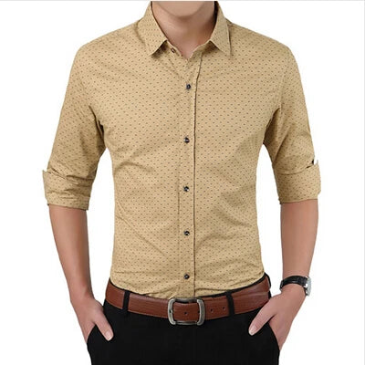 Polka Dot Casual Shirt - Slim Fit M-5XL