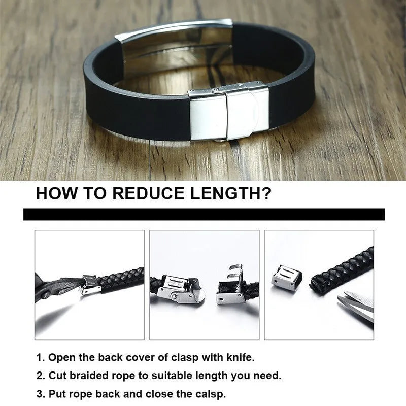 Personalized Silicone ID Bracelet - Custom Engraving