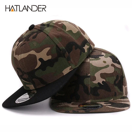 HATLANDER Camo Snapback - Blank Flat Baseball Cap