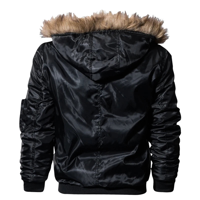 DIMUSI Winter Parka - Thermal Cotton Faux Fur Jacket