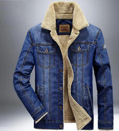 Denim Winter Jacket - Thick Warm Cowboy M-6XL