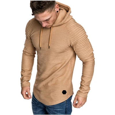 DIMUSI Fashion Hoodie - Solid Color Slim Tracksuit