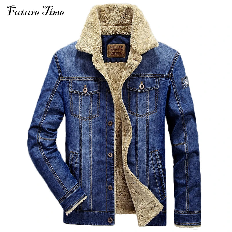 Denim Winter Jacket - Thick Warm Cowboy M-6XL