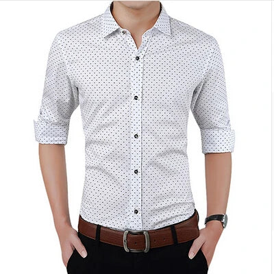 Polka Dot Casual Shirt - Slim Fit M-5XL