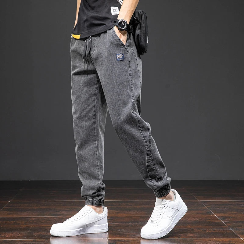 Cargo Denim Joggers - Baggy Harem Streetwear