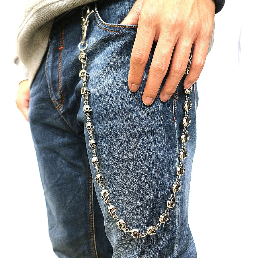 Skull Chain Belt - Stainless Steel Skeleton