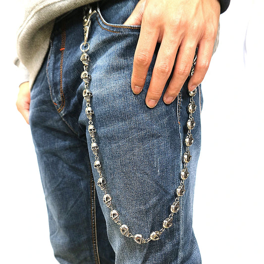 Skull Chain Belt - Stainless Steel Skeleton