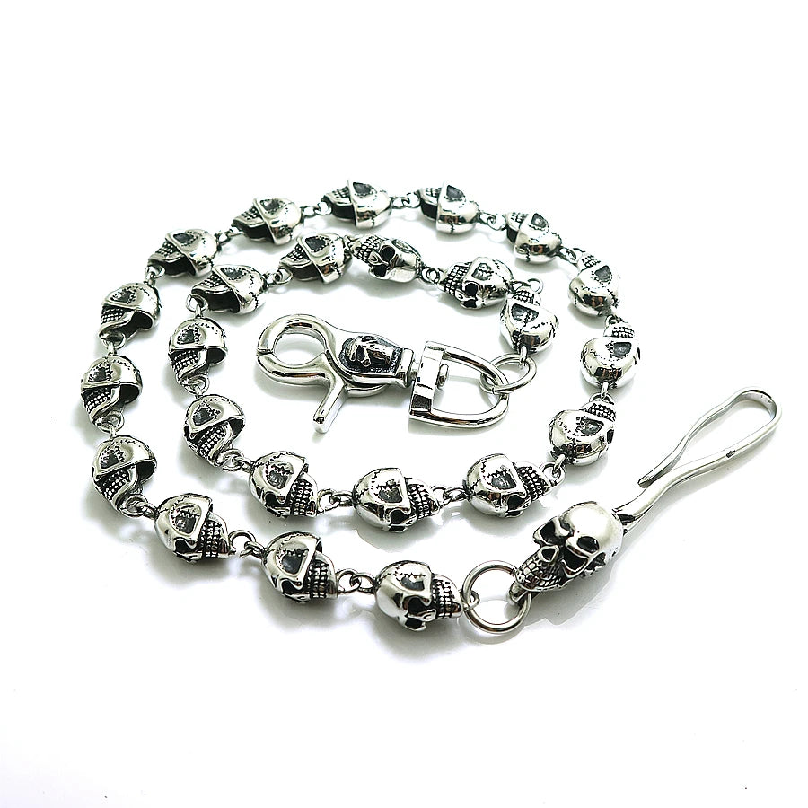 Skull Chain Belt - Stainless Steel Skeleton