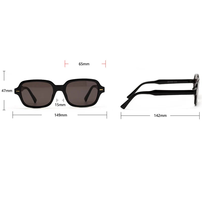 Retro Square Sunglasses - UV400 Small Frame