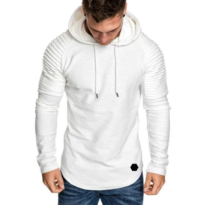 DIMUSI Fashion Hoodie - Solid Color Slim Tracksuit
