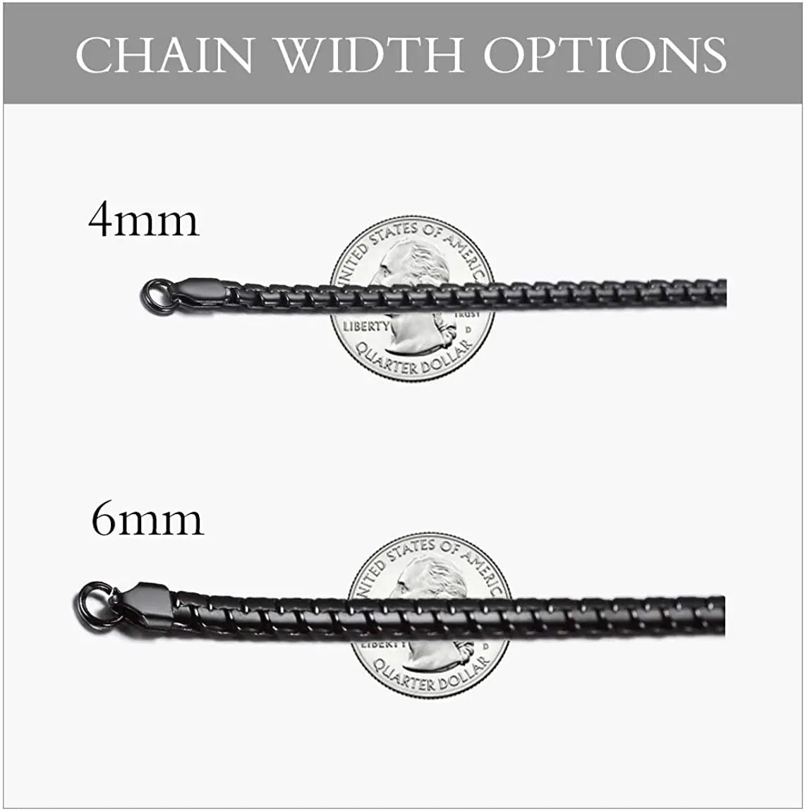 Premium Stainless Steel Flat Box Chain Necklace
