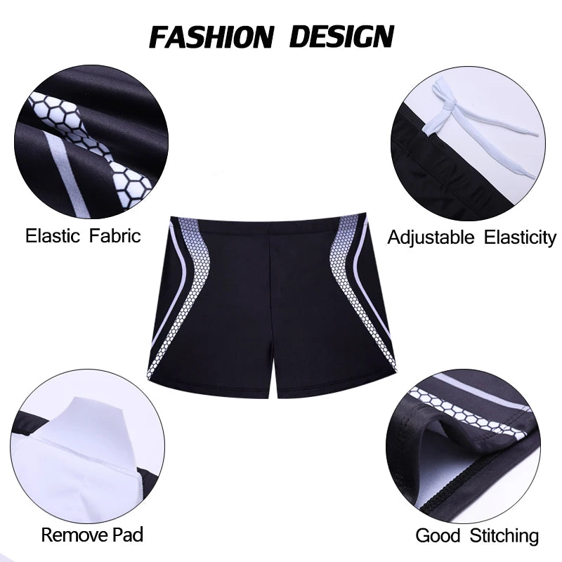 Fashion Swim Trunks - Padded Beach Boxer Shorts