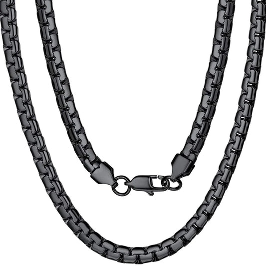 Premium Stainless Steel Flat Box Chain Necklace