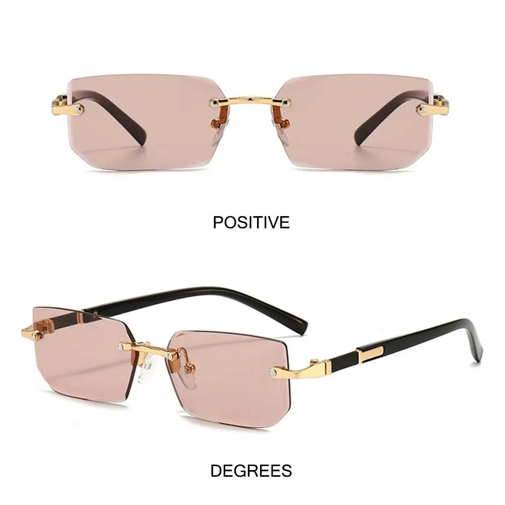 Trendy Rimless Sunglasses - Frameless Rectangle UV400
