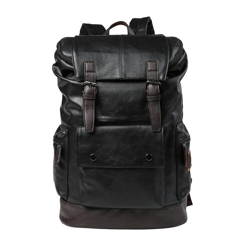 Men's Luxury Leather Backpack - Large Capacity Business & Travel Bag