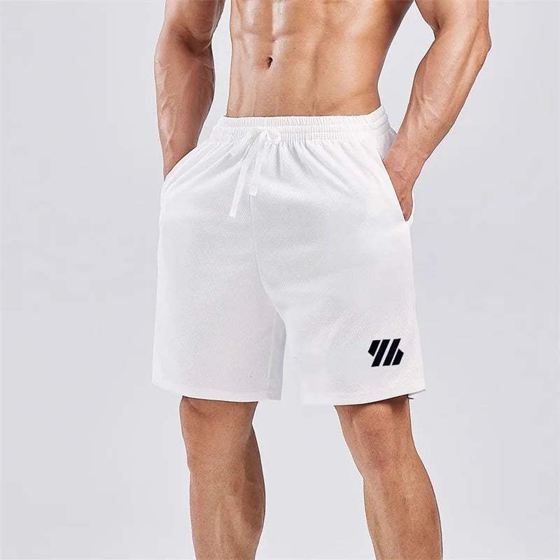 2023 Summer Fitness Shorts Men's Sports Running pants Loose Elastic quick dry Sweatpants mesh Basketball Training shorts