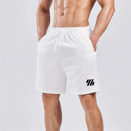 2023 Summer Fitness Shorts Men's Sports Running pants Loose Elastic quick dry Sweatpants mesh Basketball Training shorts