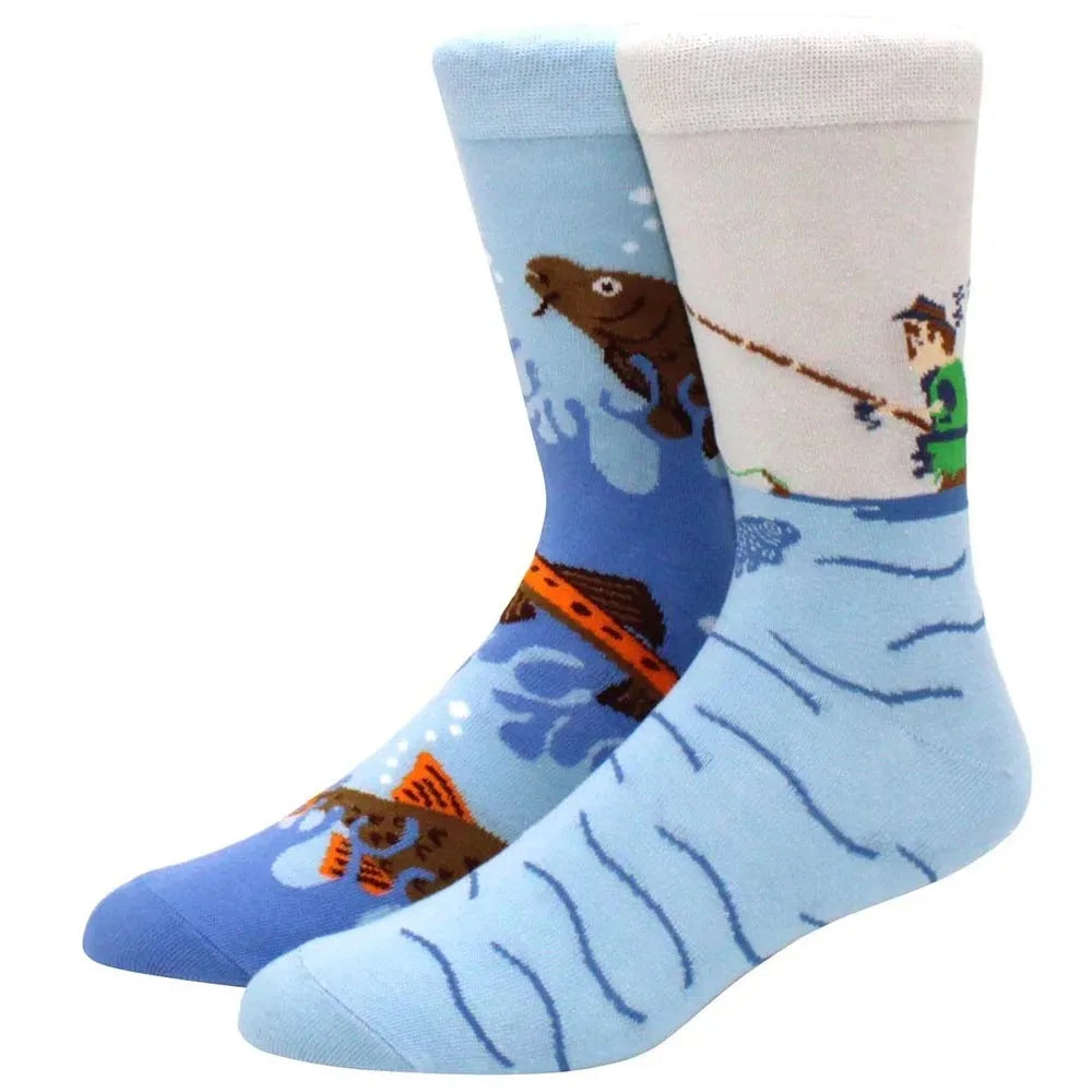 Mismatched Novelty Socks - Animal Fruit Design