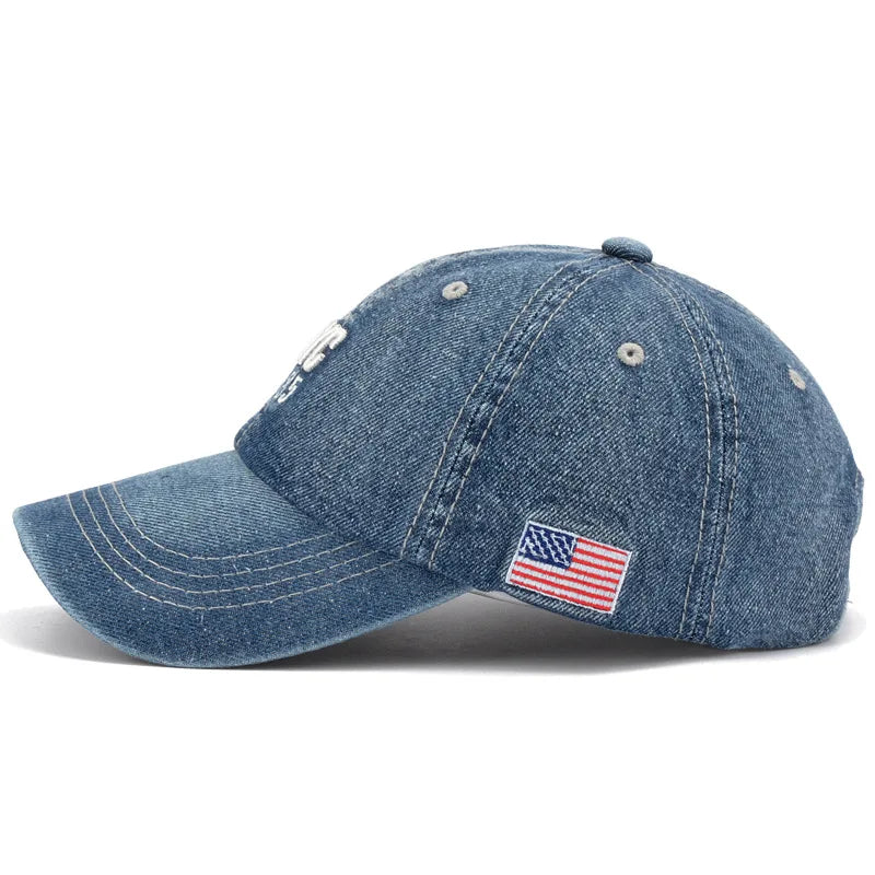 2024 Denim Baseball Cap - Embroidery Letter Snapback