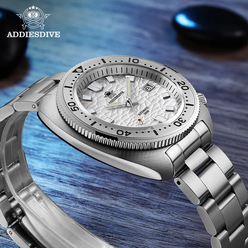 ADDIESDIVE NH35A Automatic Mechanical Watch - Premium 316L Stainless Steel Silver Business Watch