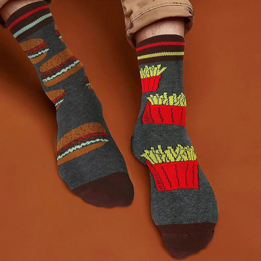 Mismatched Novelty Socks - Animal Fruit Design